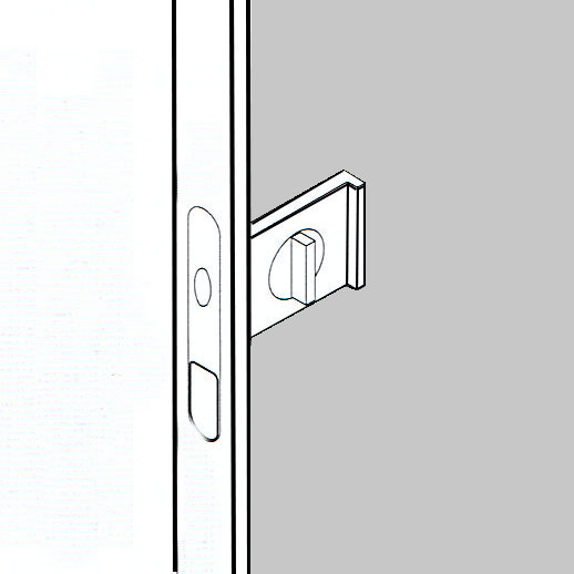 Maniglia per porta con serratura