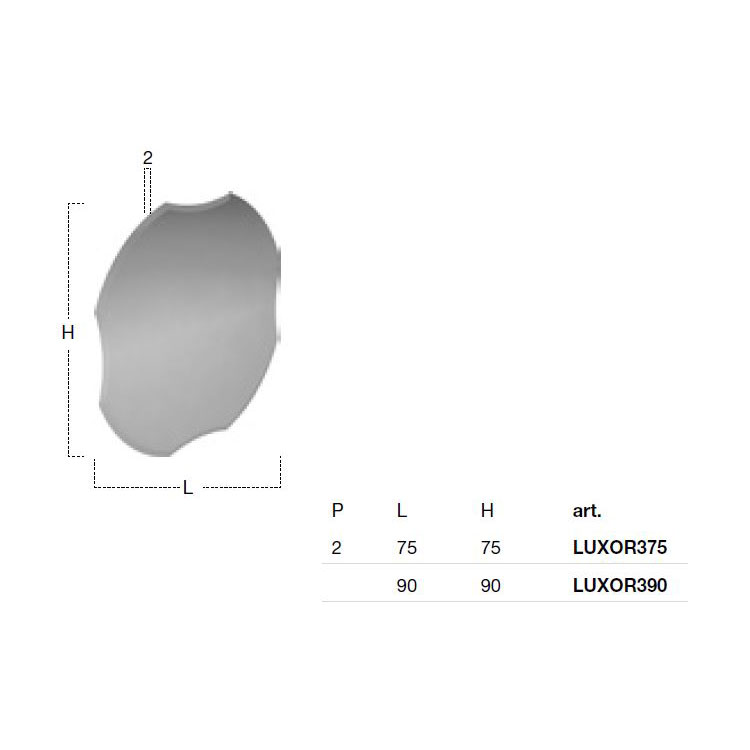 Specchio tondo H. 90 cm – L. 90 cm